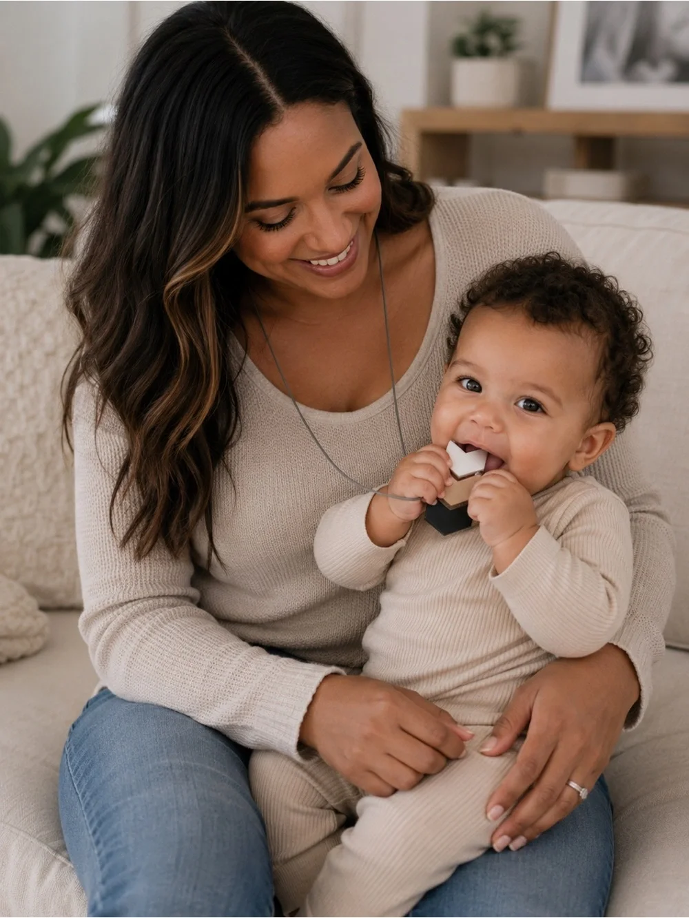 Itzy Ritzy Chevron Teething Necklace